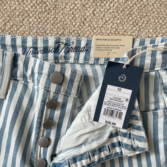 High Rise Skinny Engineered Striped Jeans - Picture 2 of 3